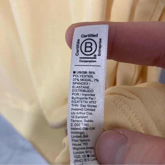 Athleta yellow Getaway Tee shirred shoulders size 3X Athleisure soft loungewear - Picture 7 of 7